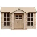 Timbela Kinderspielhaus, Beige, Holz, 241x151x187 cm, Outdoor Spielzeug, Spielhäuser