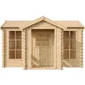 Kinderspielhaus Aus Holz - Spielhaus Im Freien Für Kinder - B241xt178xh151 Cm/2.63m2 Gartenspielhaus Mit Veranda - Garten-sommerhaus Für Kinder M520 - Timbela