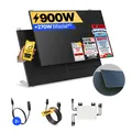 Balkonkraftwerk 900W/800W Solaranlage mit Wand/Gartenhaus Halterung Steckerfertig WIFI Komplettset Photovoltaik Anlage 800W, Kabellänge: 10m