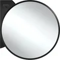 Tectake Runder Wandspiegel Fiona Ø 70 cm Robuster Rahmen Aus Eloxiertem Aluminium  70 x 70 x 2 50 cm Schwarz