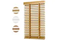 Sekey Jalousie Holzjalousie 50 mm Lamellen Fensterjalousie Blickschutz Jalousie, Klemmträger mit Feststellschraube, Fenster & Tür Echtholz Rollo 80x160 cm Holzrollo Naturholzfarbe