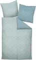 Janine Design Mako-Satin Bettwäsche-Garnitur J.D. 87053 Farbe steinblau denimblau-02 Größe 155X220+80x80cm