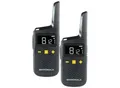 PMR-Funkgeräteset Motorola XT185, 2-teilig, lizenzfrei, 2-Wege-Kommunikation, 16 Kanäle, bis 8 km, bis 24 h, IP54, inkl. Zubehör, schwarz-gelb
