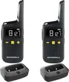Motorola Solutions XT185 Tragbar Zwei-Wege Funkgerät PMR 446 446.2 MHz 16 Kanäle Packung mit 2 Schwarz (D3P01611BDLMAW)