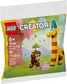 LEGO 30689 Creator Geburtstagspartytiere, Affe, Giraffe, Geburtstagstorte
