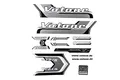 Fahrrad Dekor Satz Aufkleber Rahmen Frame Decal Sticker Votone Label Grau