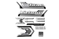 Fahrrad DEKOR Satz Aufkleber Rahmen frame Decal Sticker Votone Label grau