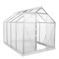 ZELSIUS Premium Aluminium Gewächshaus 6 mm Verglasung 4,75m² mit Stahlfundament
