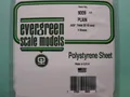 (61,41 €/m²) Polystyrolplatte 150x300x0,13 mm, 3 Stück, weiss, Evergreen 9009