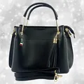 Tasche schwarz Leder mittel 30x21x13cm Florence Damen OTF157S