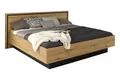 Bettgestell Doppelbett Bettrahmen Artisan Eiche Dekor Schwarz 180 x 200 cm