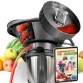 MixFino Dampfentsafter für Thermomix TM6 TM5 TM31 - Thermomix TM 6 Zubehör - Bis zu 2 kg Obst, 100 Minuten Automatisch Entsaften - Kristallklare Säfte Ohne Fruchtfleisch - BPA-frei, Leicht zu Reinigen