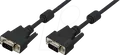 LOGILINK CV0001 - VGA Monitor Kabel 15-pol VGA Stecker, 2x Ferrrit, schwarz, 1,8 m
