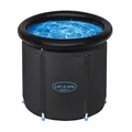 Bestway Lay-Z-Spa Eisbad Glacial Zen mit Filterpumpe Ø 86 x 75 cm rund - Kältebad für Regeneration, 230 L, TriTech Wände, Polar-Shield, Abdeckplane & Kartusche, Eisbad fürs Home Gym und Garten