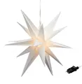 XXL LED Advents Stern warm weiß - 100 cm - Weihnachten Fenster Deko Außen Timer