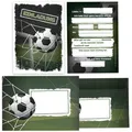 LIMONIA Einladungskarten Fußball zum Kindergeburtstag Einladungen mit Umschlägen Karte Fussball, Karten mit Umschlägen zum Geburtstag soccer Kicken