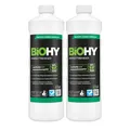 BiOHY Parkettreiniger (2 x 1 liter) | Konzentrat für versiegeltes & geöltes Parkett | materialschonend & schmutzlösend | für eine streifenfreie Reinigung | 2 in 1 Pflege & Reinigungsmittel
