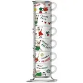 Bialetti Espressotassen-set 7-tlg. Mit Metallgestell, Kaffeetassen, Tassen, Bunt, Tazz203