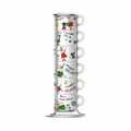 Bialetti Espressotassen-Set 7-tlg. mit Metallgestell Espresso Tasse Bunt