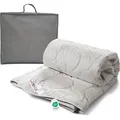 Sommerdecke 100% Premium Wildseide Seide Sommerbett Bettdecke 155x220 - Beige