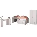 Jugendzimmer, Weiß, Holzwerkstoff, 120x200x80 cm, Kinder- & Jugendzimmer, Jugendmöbel, Komplette Kinder- & Jugendzimmer