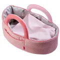 HABA Puppentragetasche Rosarot – Puppenzubehör für Babypuppen & Stoffpuppen, Tragetasche & Puppenbett mit Decke, Spielzeug ab 18 Monaten – 1305072001