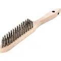 Handbürste L.290mm 0,35mm rostfr.Draht Besatz-L140mm 4-reihig 12 LESSMANN Bürste