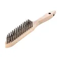 Lessmann Handbürste L.290mm 0,35mm rostfr.Draht Besatz-L.140mm 4-reihig 12