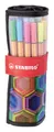 STABILO Filzstifte Point 88 ARTY 25er Rollerset