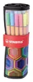 Fineliner - STABILO point 88 - 25er Rollerset ARTY Edition - mit 25...