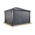 Sojag Vorhang-Set passend zu Ventura 10x10, dunkelgrau, Polyester