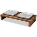 Wolters Napf-Set Futterstation Meshidai Doppelnapf True teak 1300 ml