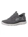 Skechers Herren Summits Key Pace Turnschuhe, Charcoal Mesh/Black Trim, 45 EU