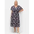 Sheego Etuikleid Kleid blau 58