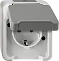 Merten MEG2301-8029 SCHUKO-Steckdose, Aquastar, 16 A, AC 250 V, DIN 49440, lichtgrau