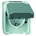 Schutzkontaktsteckdose Klappdeckel, Aquastar, Aufputz, Meg2301-8029 - Merten