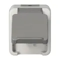 Schneider Electric Merten Schuko-Steckdose mit Klappdeckel, Aufputz, IP 44, Aquastar, lichtgrau, thermoplastisch, Artikelnummer MEG2301-8029, 1 Stück