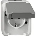 Merten Schutzkontaktsteckdose Klappdeckel, Aquastar, Aufputz, MEG2301-8029
