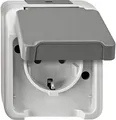 Merten MEG2301-8029 SCHUKO-Steckdose, Aquastar, 16 A, AC 250 V, DIN 49440, licht