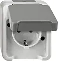 Merten Schuko-Steckdose Aquastar IP44 AP lichtgrau 1 Stück