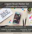Legami Brush Markers Set 12 Filzstiften mit Pinselspitze