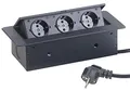 revolt Küchensteckdose: Versenkbare Einbau-Tisch-Steckdose, 3-Fach, 3.680 Watt (aufklappbare Steckdose, Einbau Steckdosenleiste, Schreibtisch)