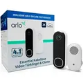 ARLO Smart Home Kamera ESSENTIAL 2 Video Doorbell 2K With Chime V2 (Außenbereich, Innenbereich) weiß