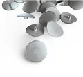 10 Stück coole Form silber farben matt Knöpfe Metall Ösenknöpfe 18mm oder 23mm zum Annähen (18mm)