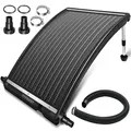 Poolheizung Solar Anthrazit 112x55x14cm Sonnenkollektor Solarheizung