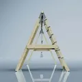 Klettergerüst Waschbär Aus Holz In Blau - Polarplay