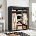 SONGMICS Kleiderschrank faltbare Garderobe mit Kleiderstangen