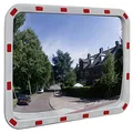 vidaXL Verkehrsspiegel Überwachungsspiegel Sicherheitsspiegel Panoramaspiegel Konvex Viereckig 60×80 cm mit Reflektoren