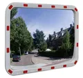 vidaXL Verkehrsschild Verkehrsspiegel Konvex Viereckig 40×80 cm mit Reflektoren, (1 St)