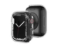 Wigento Smartwatch-Hülle Für Apple Watch Serie 9 8 7 45mm Schock TPU Silikon Hülle Transparent